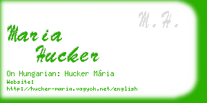 maria hucker business card